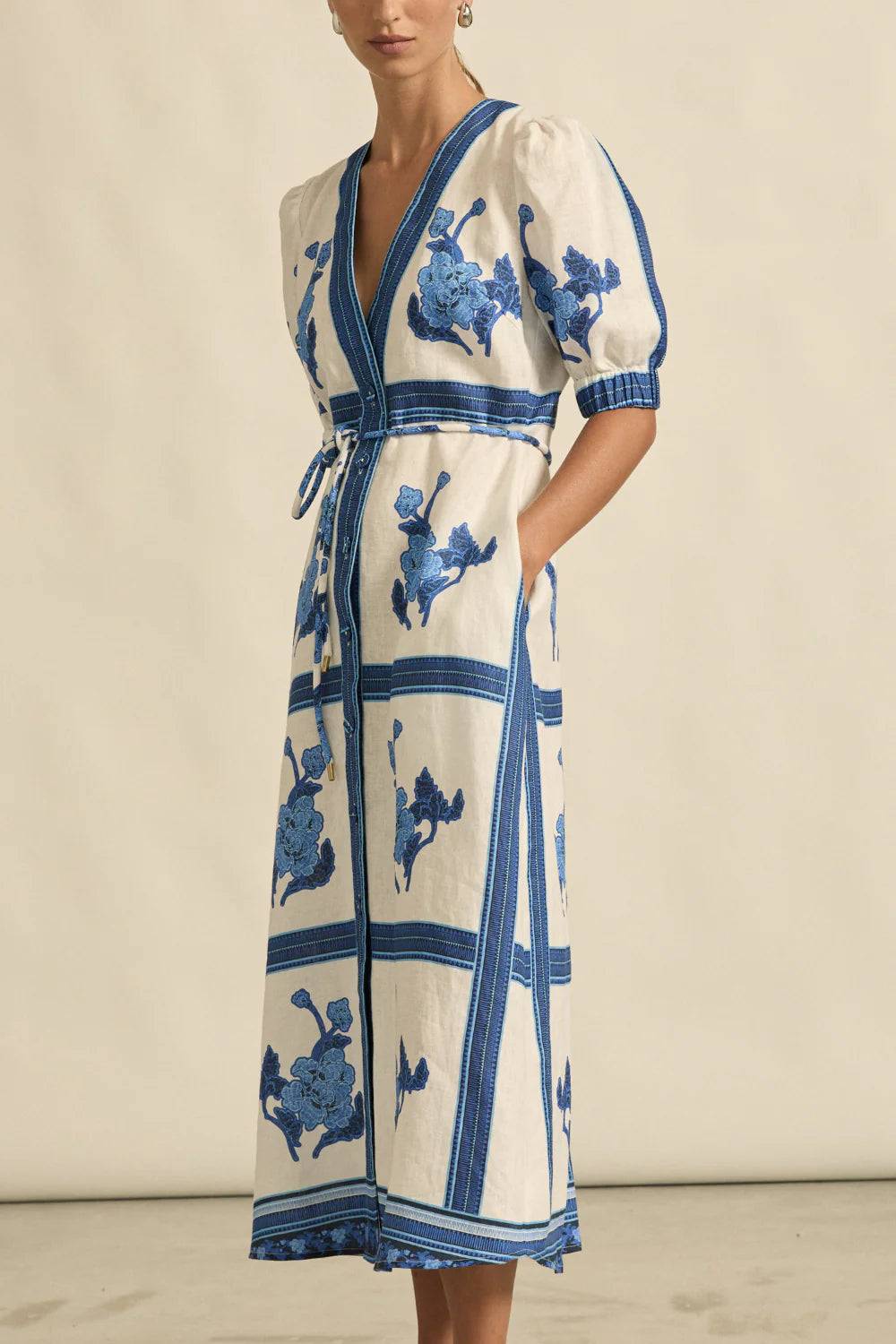 Zoe Kratzmann Portrait Dress - Azure Collage