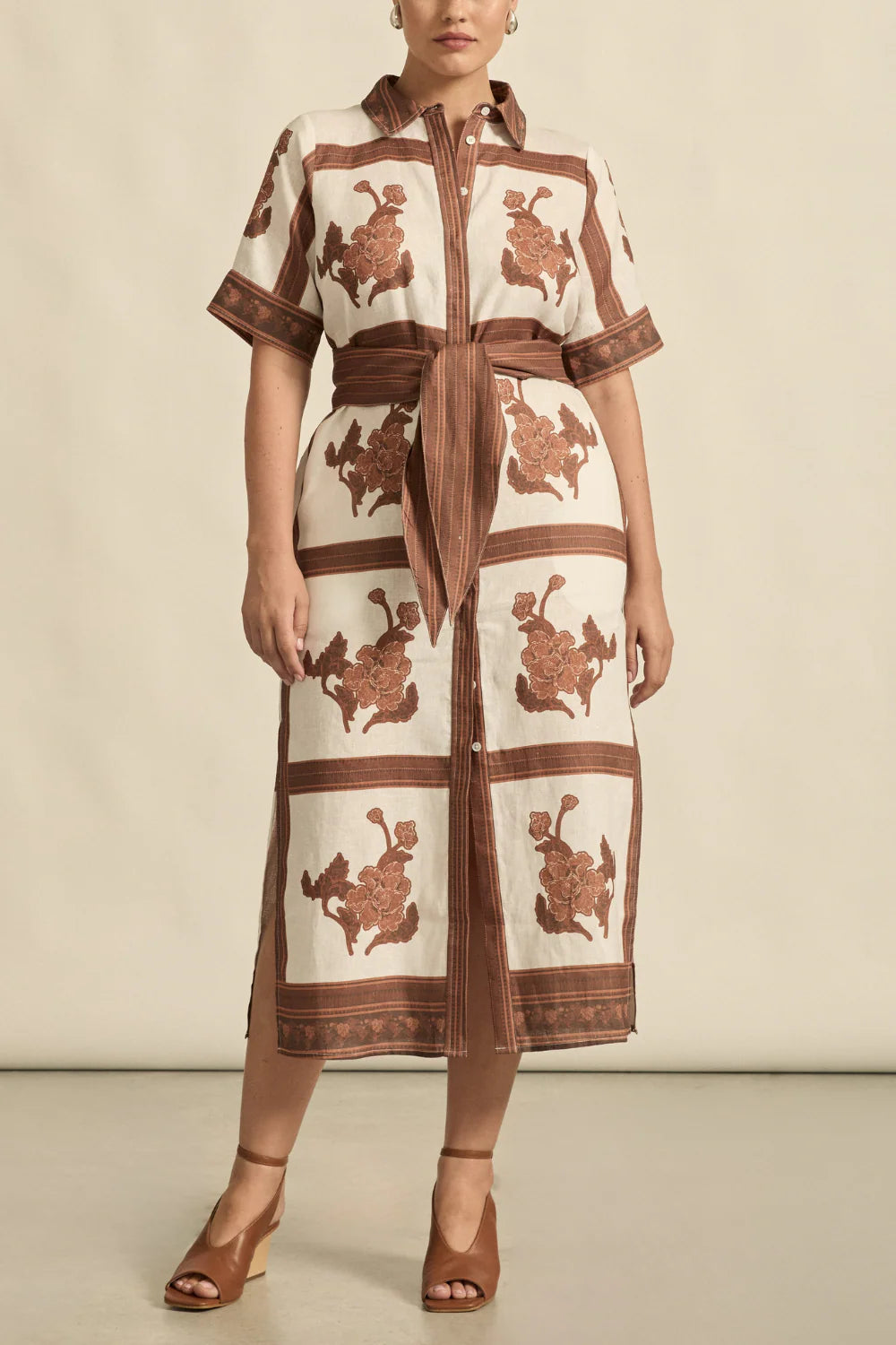 Zoe Kratzmann Roam Dress - Coffee Collage