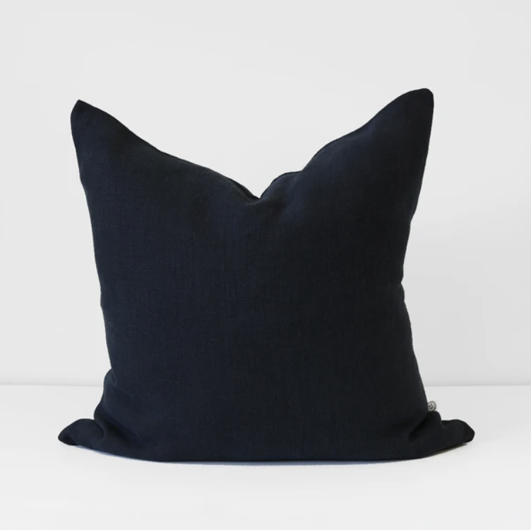 Thread Design Linen Cushion 50cm x 50cm - Navy