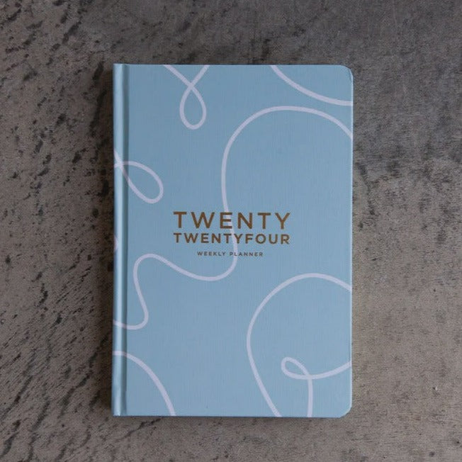Frank 2024 Weekly Planner - Blue Scribble