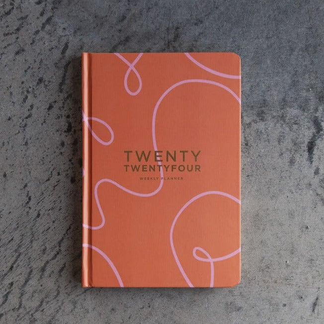 Frank 2024 Weekly Planner - Orange Scribble