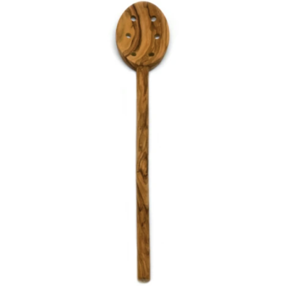 Scanwood Olive Wood Oval Spoon with Holes