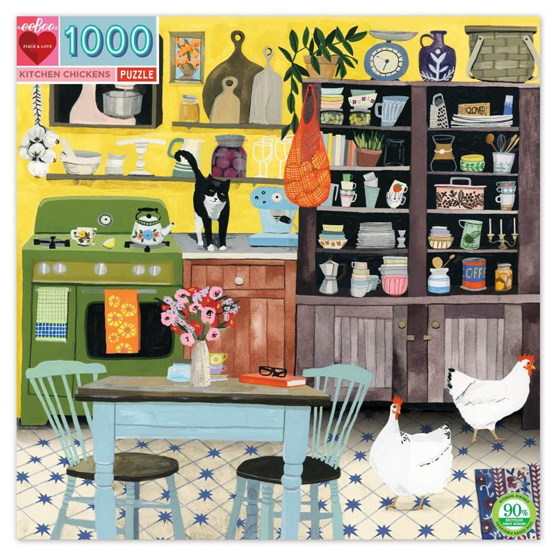 Eeboo Kitchen Chickens Puzzle - 1000 pieces