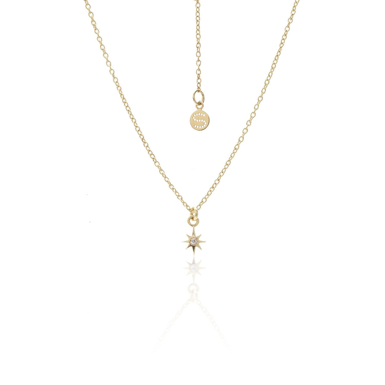Silk & Steel Superfine Guiding Star Necklace - Gold