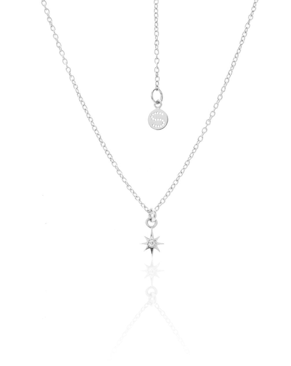 Silk & Steel Superfine Guiding Star Necklace - Silver
