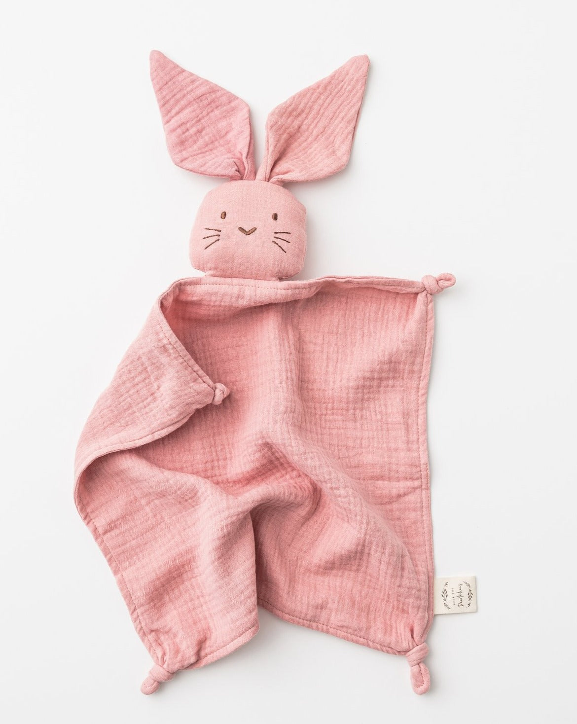 Over The Dandelions Bunny Lovey Comforter- Pink
