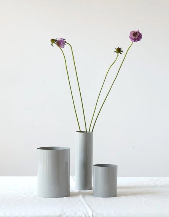 Urban Eden Cylinder Vases - Fog Grey