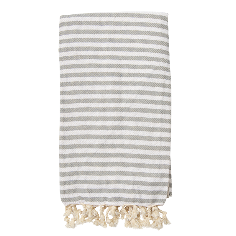 Izzy and Jean St Tropez Turkish Towel - Grey