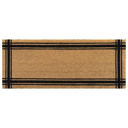 Black Border Coir Doormat 45 x 120cm