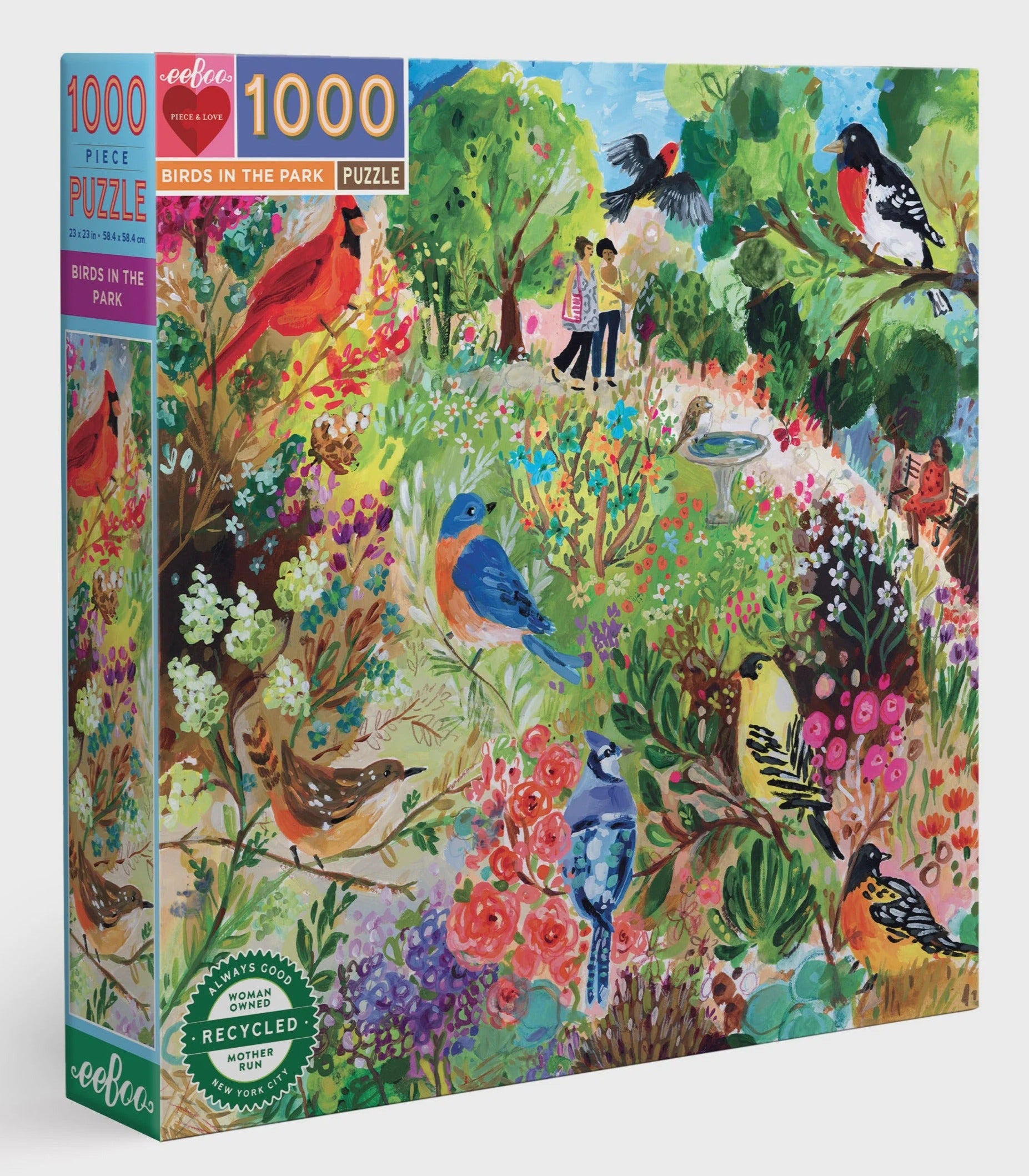 Eeboo BIrds in The Park Puzzle - 1000 pieces