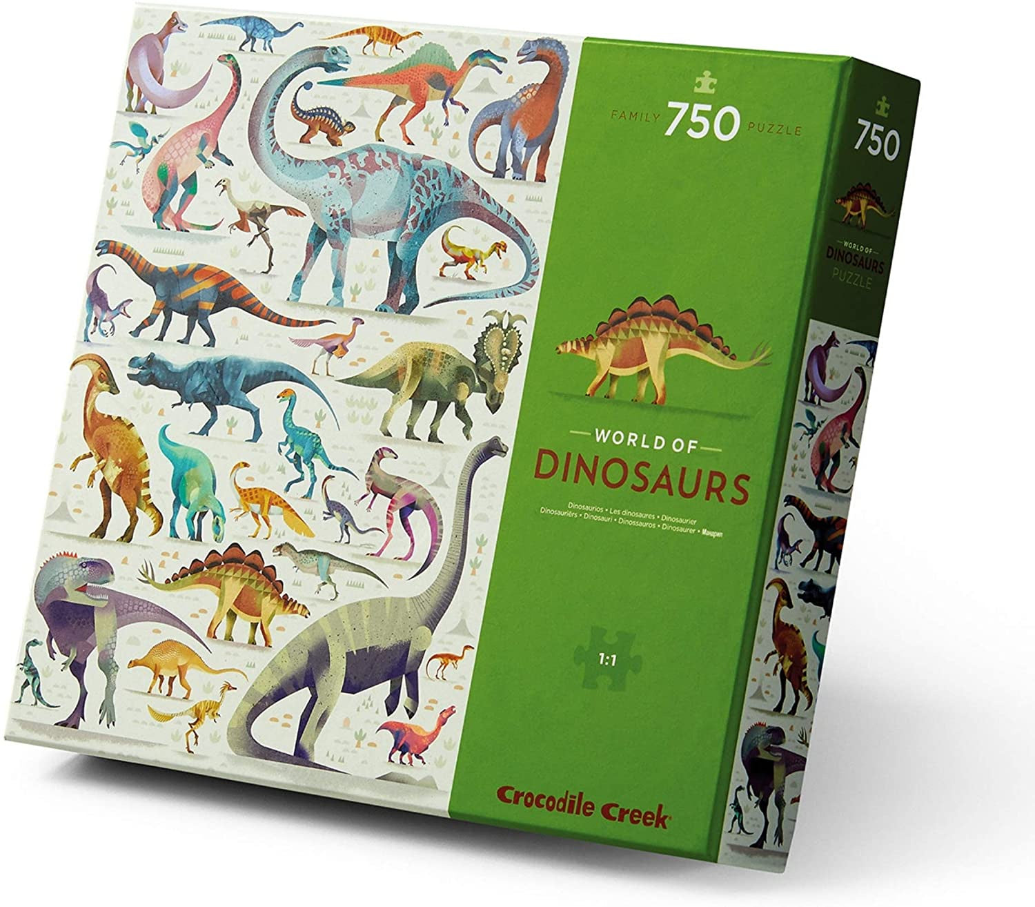 Crocodile Creek Family Puzzle - World of Dinosaurs / 750 pieces