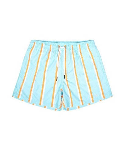Dock & Bay Mens Swim Shorts - Pinstripe/Light Blue
