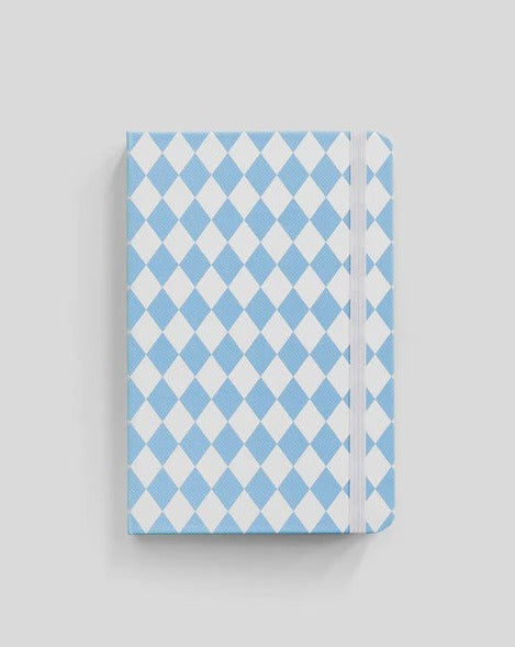 Father Rabbit Hard cover notebook - Blue Diamonds