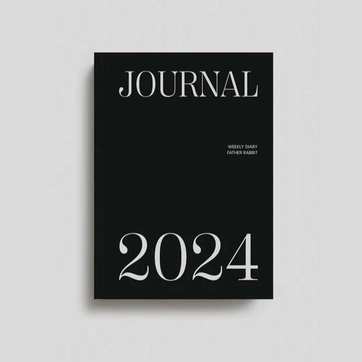 Father Rabbit 2024 Weekly Diary - Noir