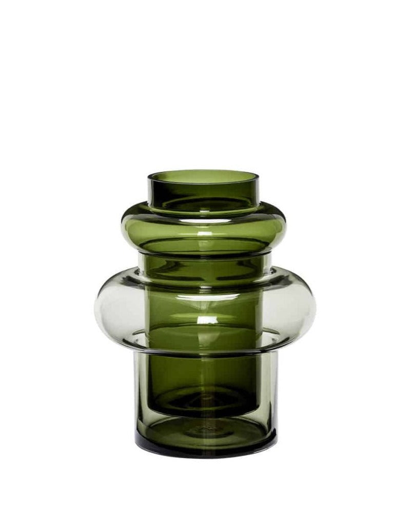 Hubsch Inception Glass Vase - Green