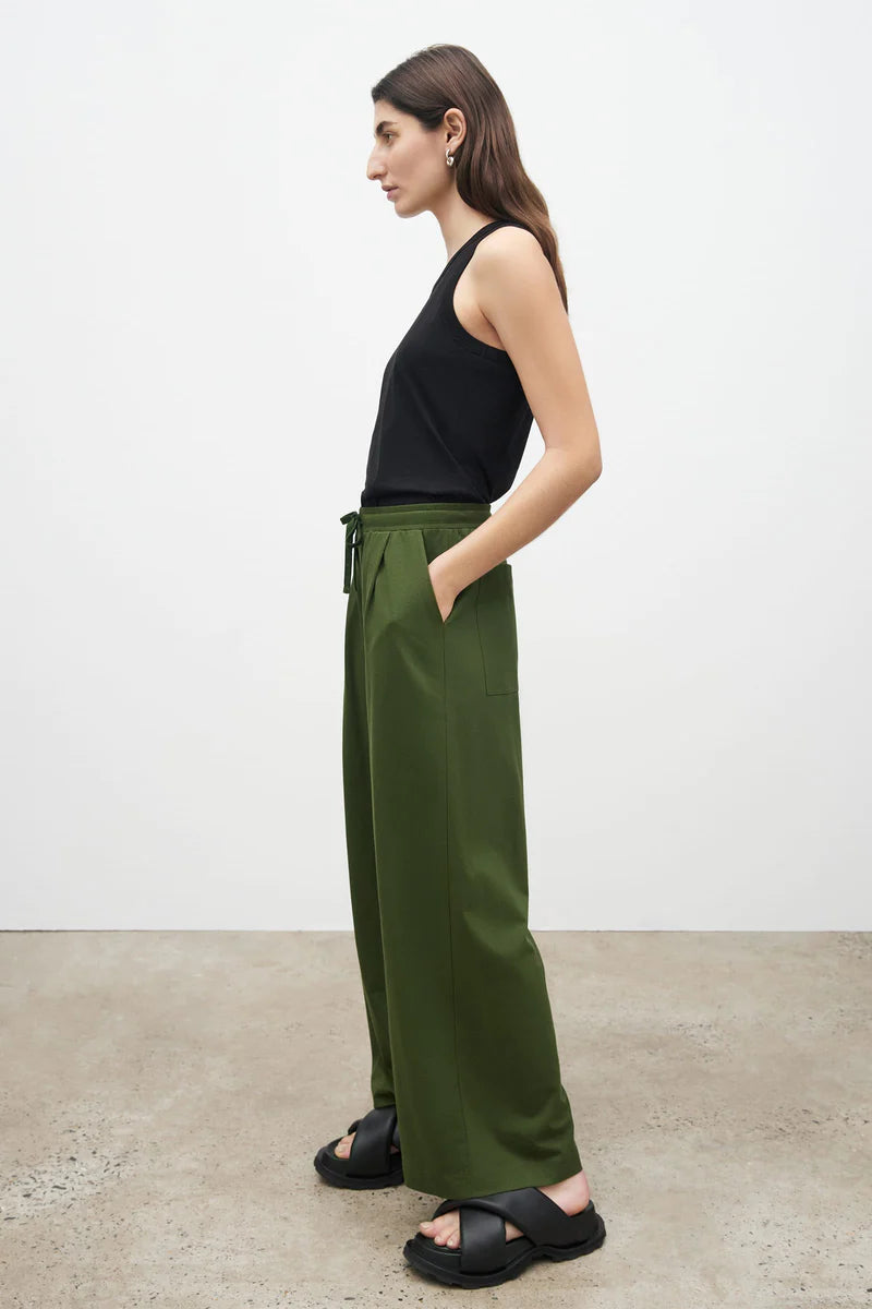 Kowtow Wide Leg Pant - Deep Green