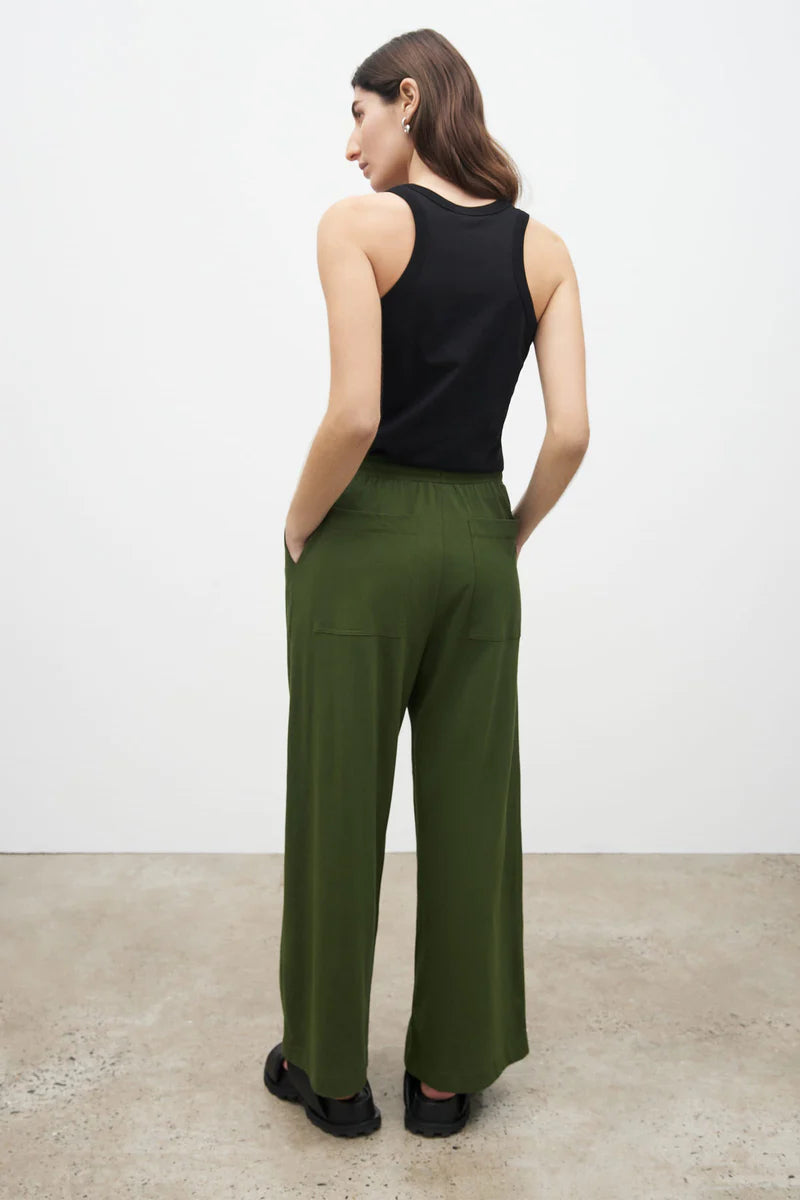 Kowtow Wide Leg Pant - Deep Green
