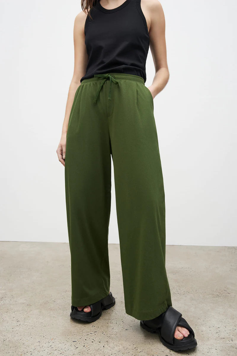 Kowtow Wide Leg Pant - Deep Green