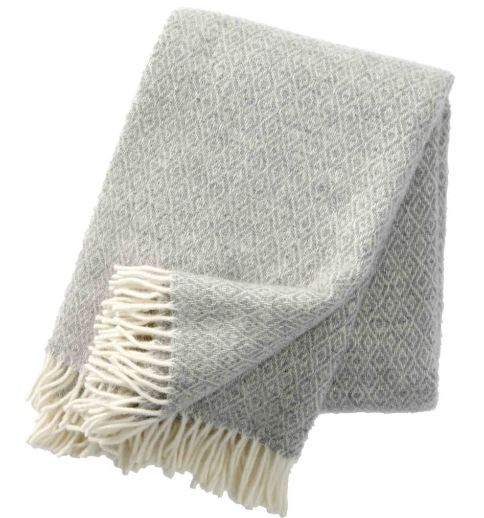 Klippan Stella Lambswool Blanket - Light Grey