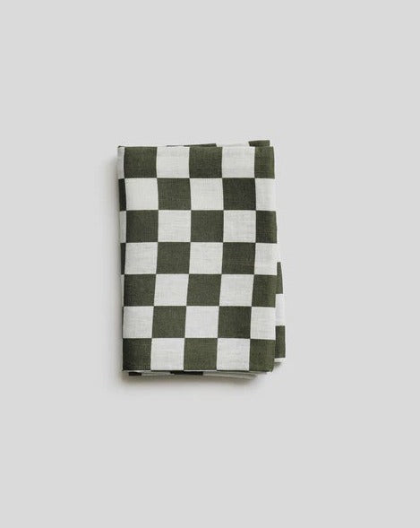 Lettuce Tea Towel - Micro Checkers