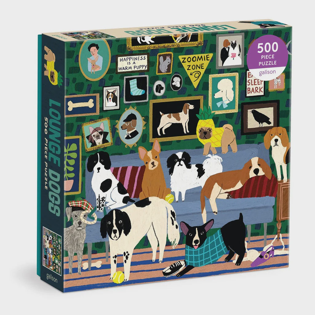 Galison Lounge Dogs Puzzle - 500pc