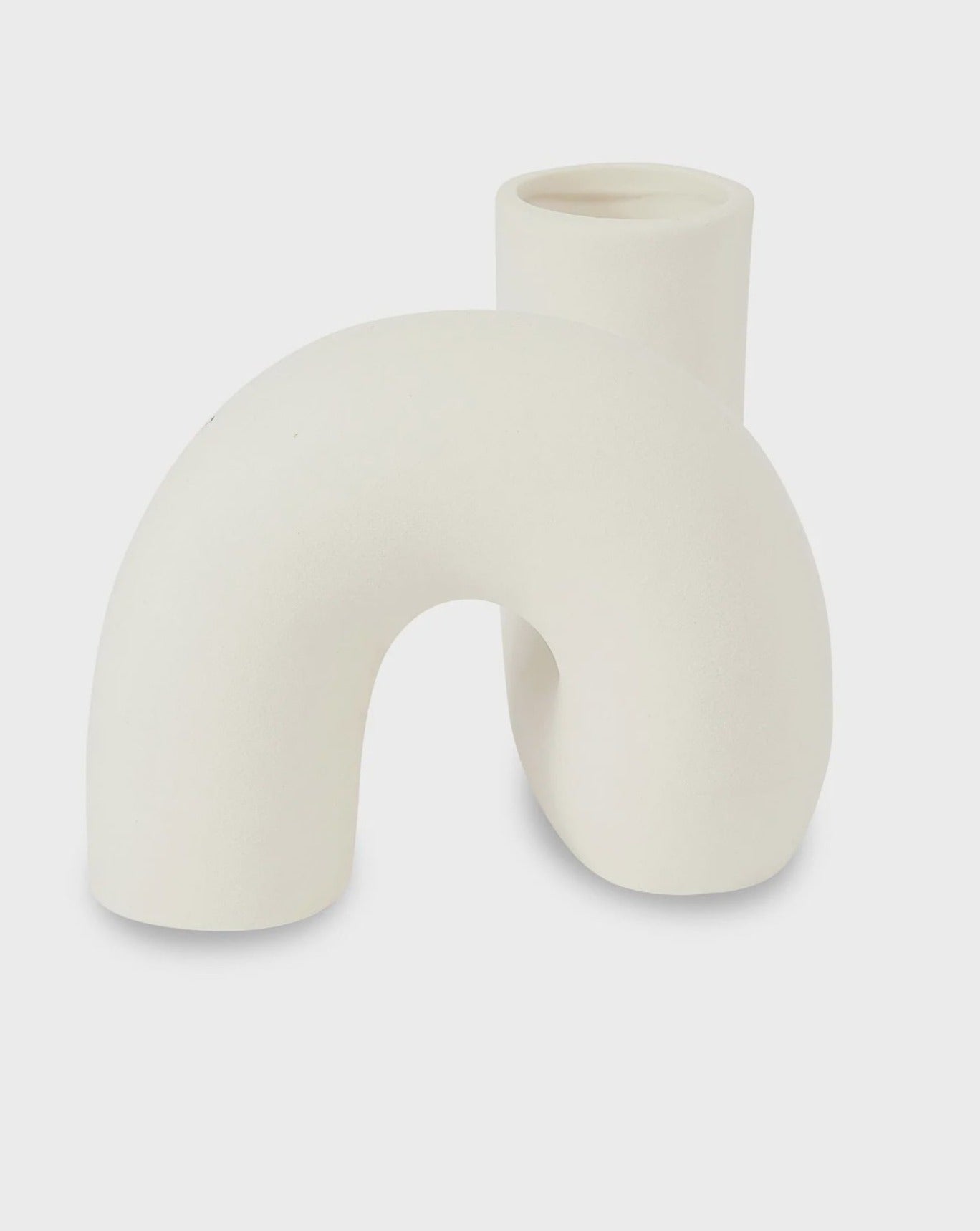 Madras Curve Vase - White