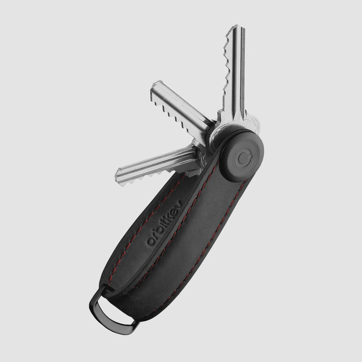 Orbitkey Key Organiser Leather Crazy Horse - Obsidian Black