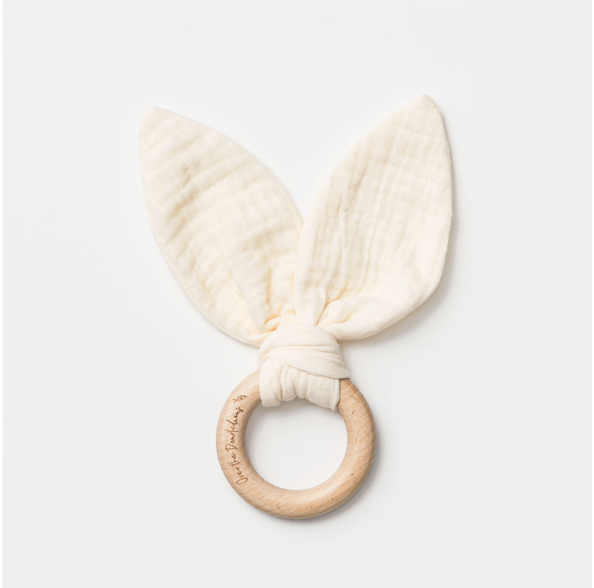 Over The Dandelions Bunny Ears Teether - Milk