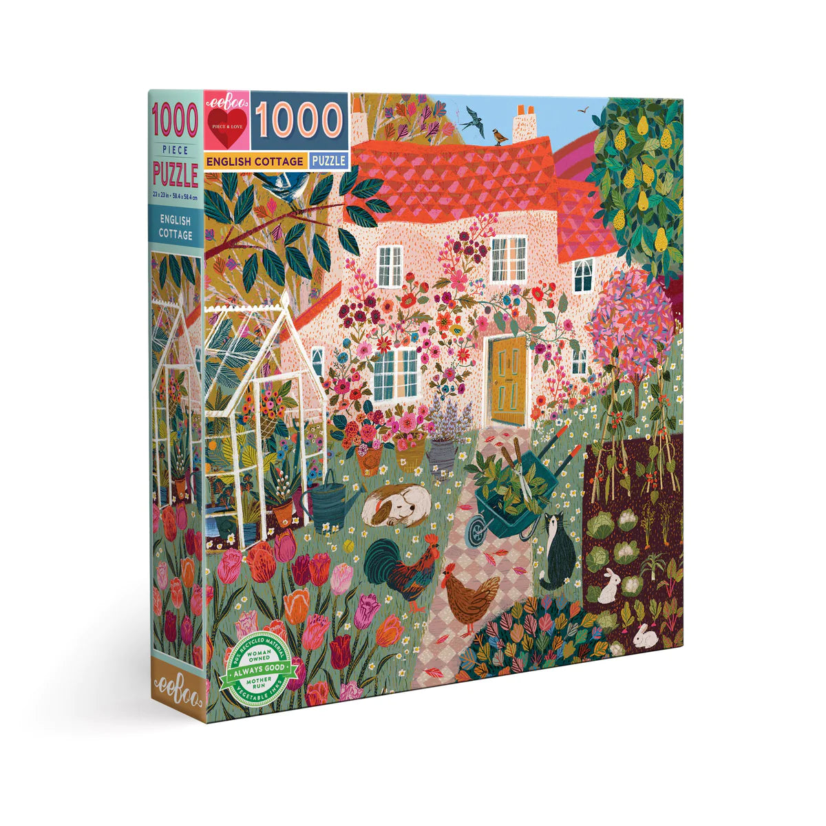 Eeboo English Cottage Square - 1000 pieces