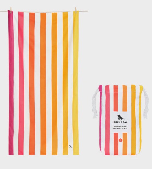 Dock & Bay Beach Towel Peach Sunrise