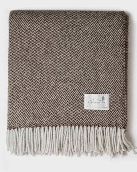 Ruanui Station Wool Throw  - Matangi Mocha