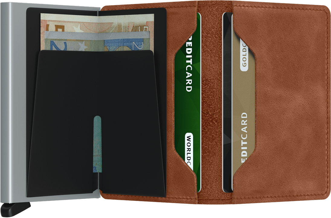 Secrid Slimwallet - Vintage Cognac Silver