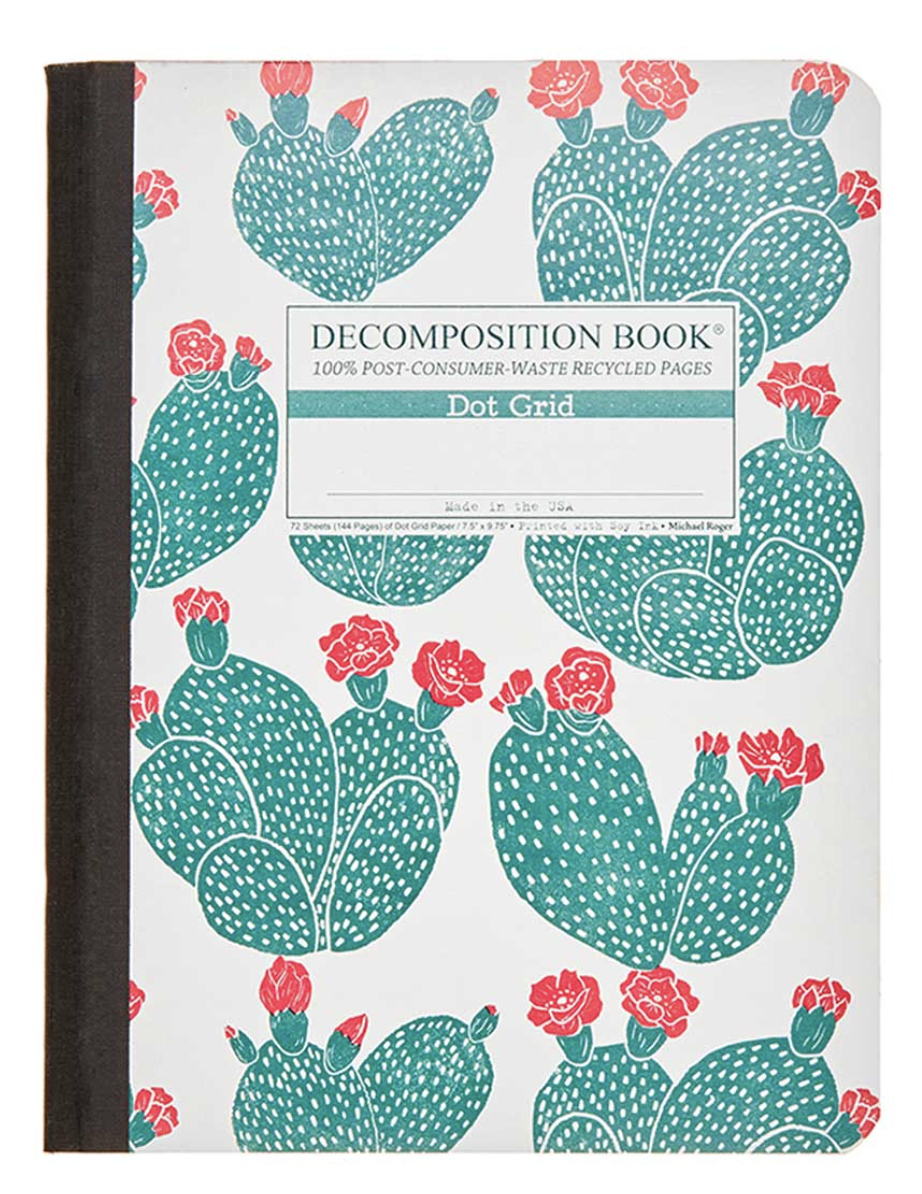 Decomposition Large Dot Grid Notebook - Cactus Beavertail
