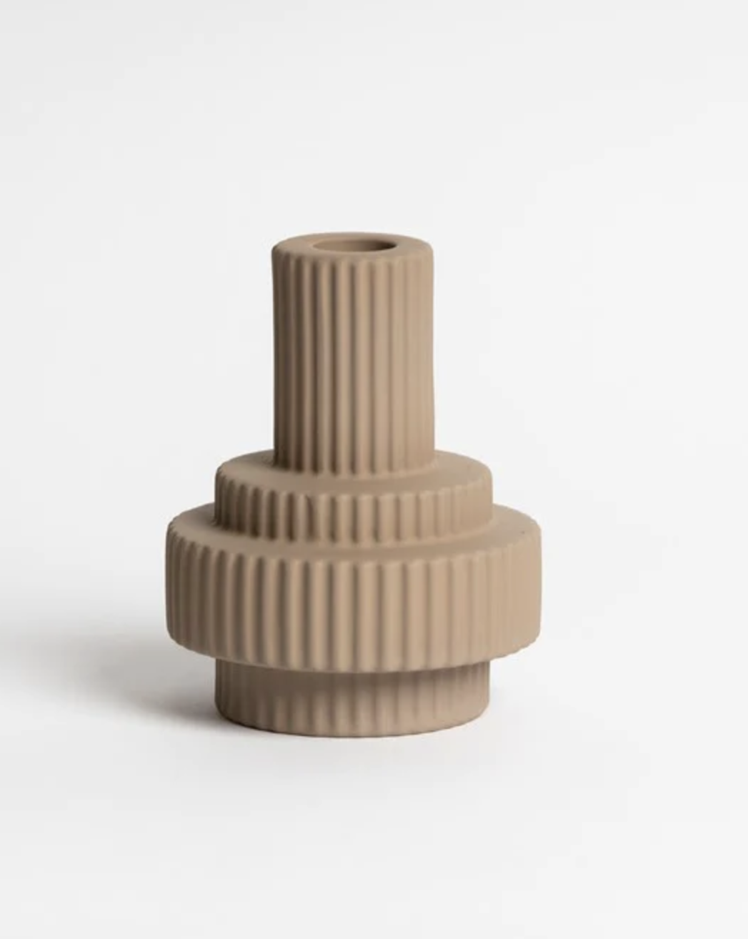 Ned Burj Candle Holder - Pastel Brown