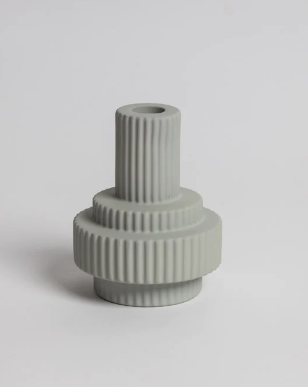 Ned Burj Candle Holder - Glimmer Grey