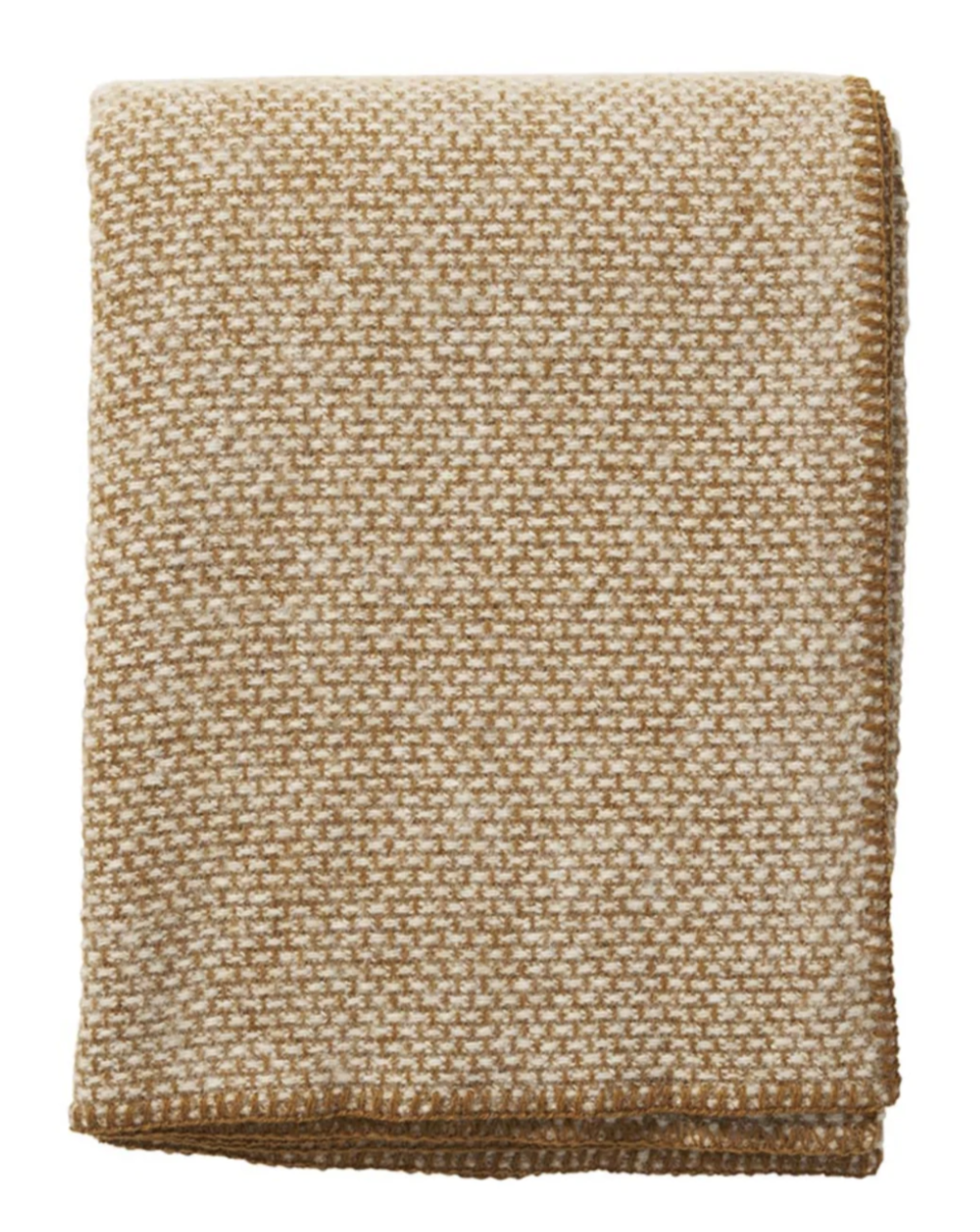 Klippan Domino Lambswool Blanket - Creme Caramel