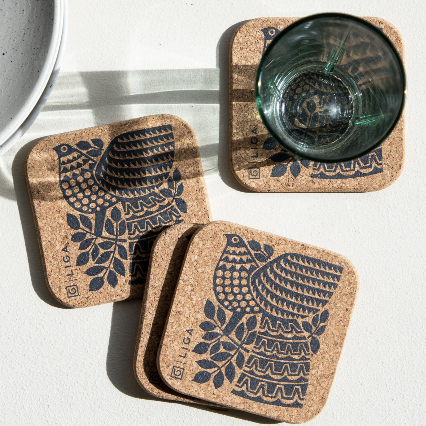 Liga Hornsea Coasters - Peacock/Set 4