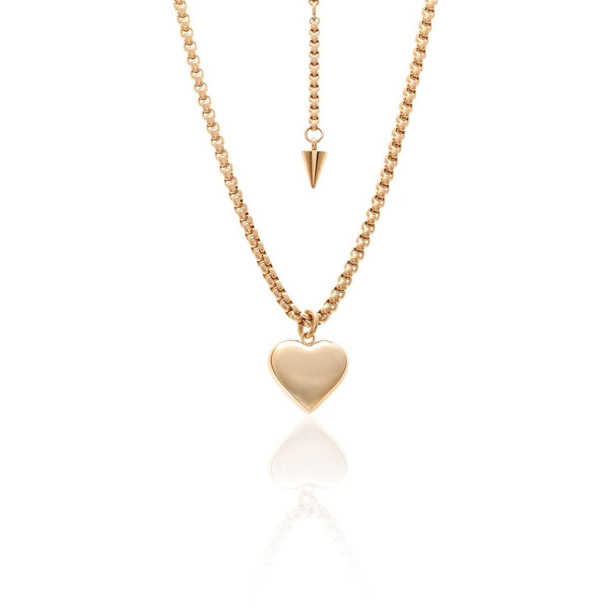 Silk & Steel Bisous Necklace - Gold