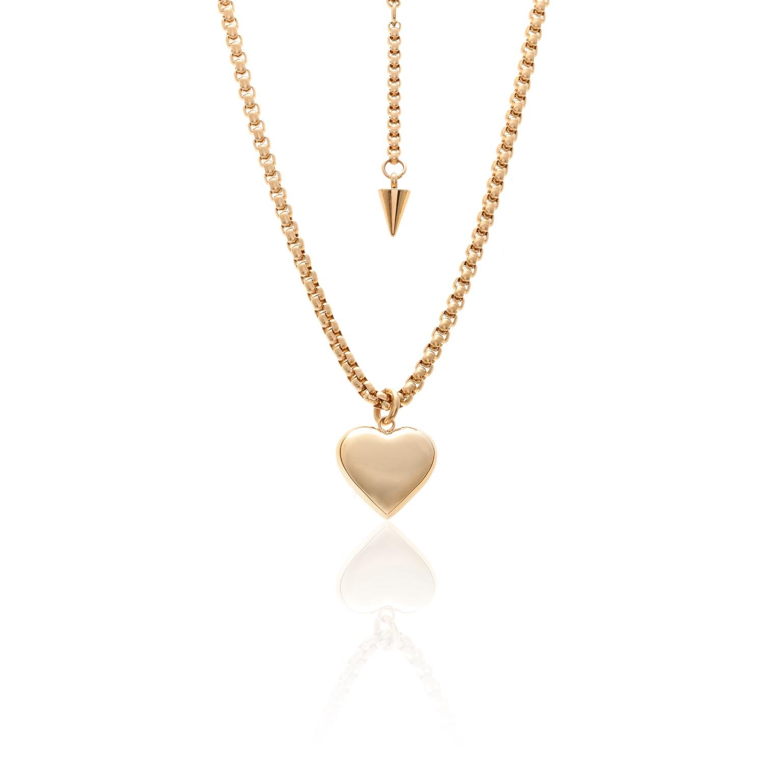 Silk & Steel Bisous Necklace - Gold