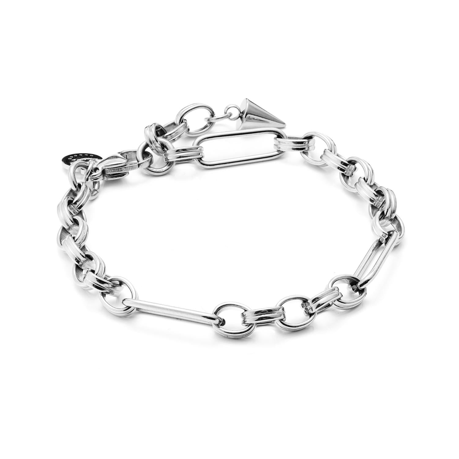 Silk & Steel Luxe Bracelet - Silver