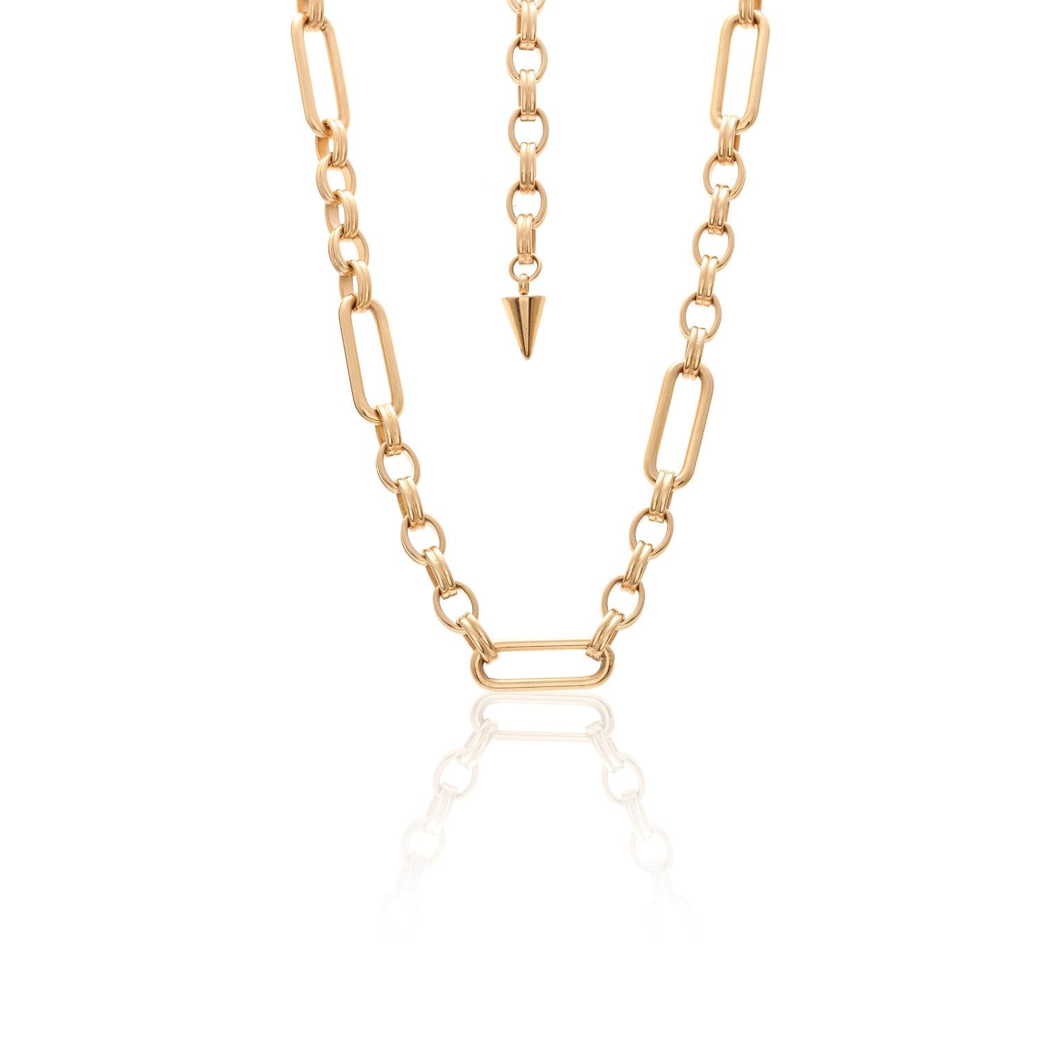 Silk & Steel Luxe Necklace - Gold
