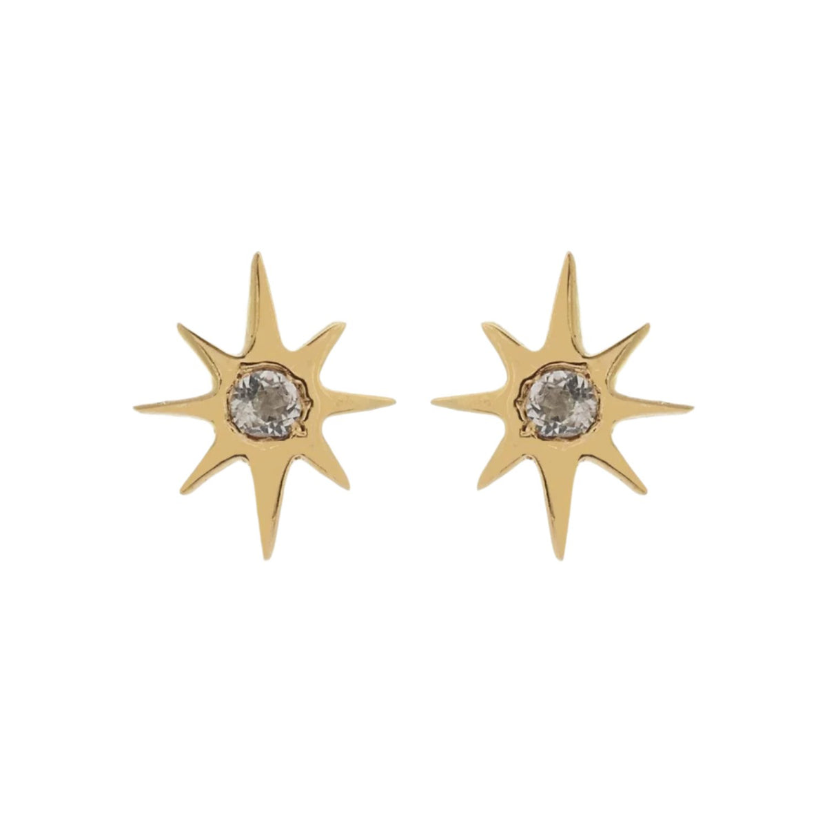 Silk &amp; Steel Superfine Star Studs - gold