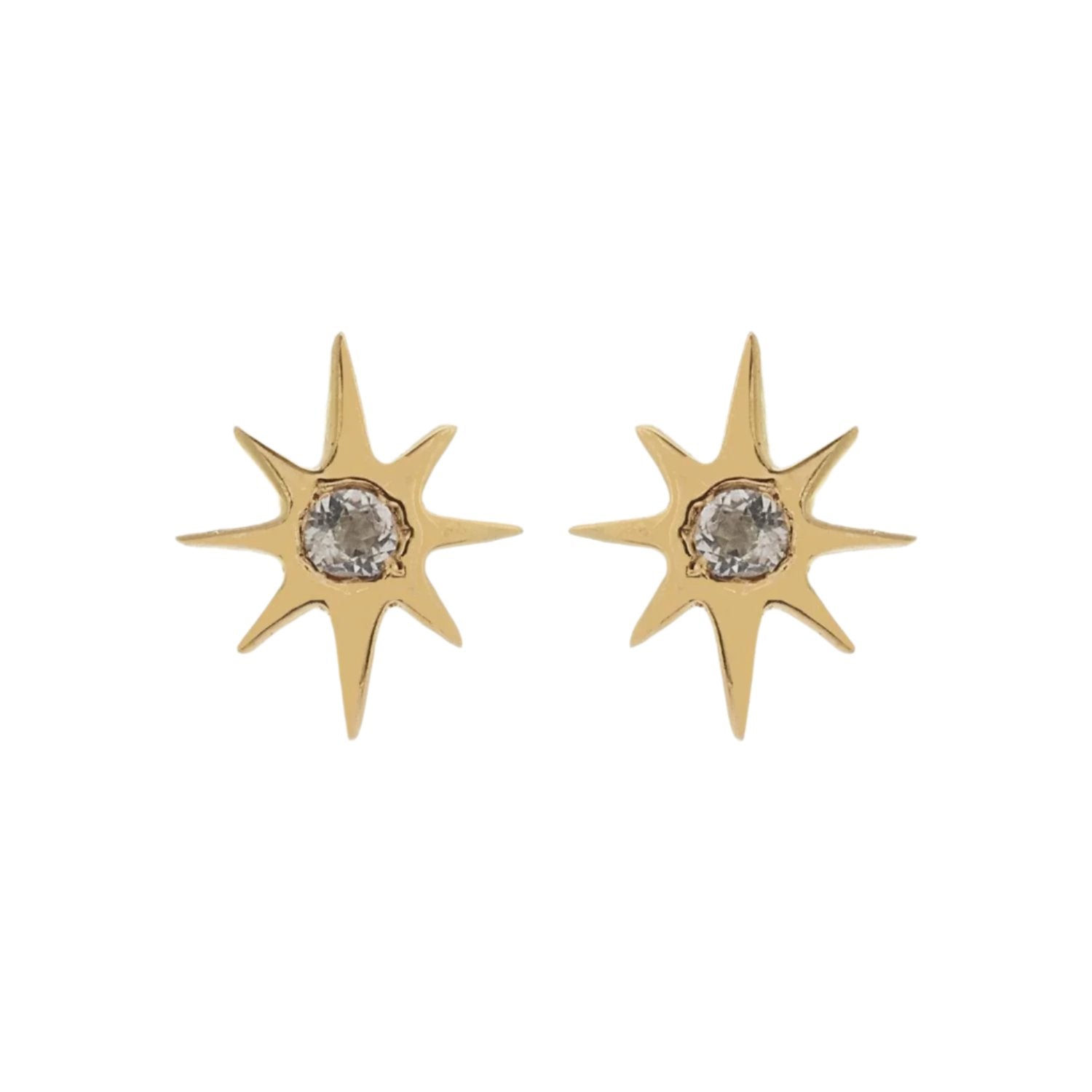Silk & Steel Superfine Star Studs - gold