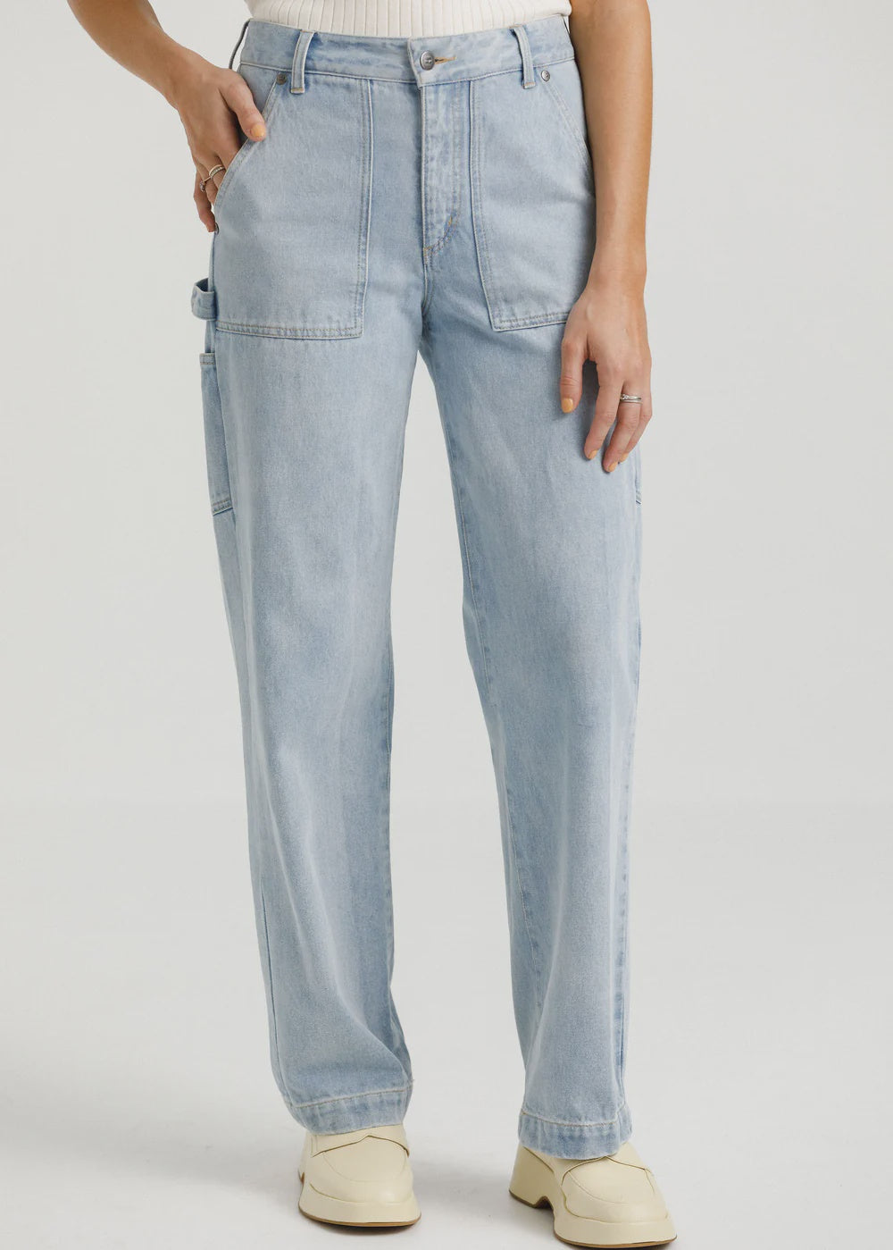 Thing Thing Helpful Jean - Stone Wash Denim