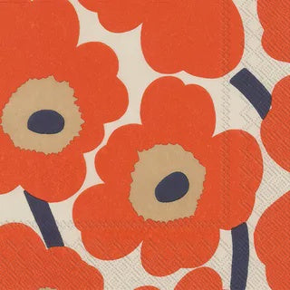 Marimekko Napkins - Cream Red
