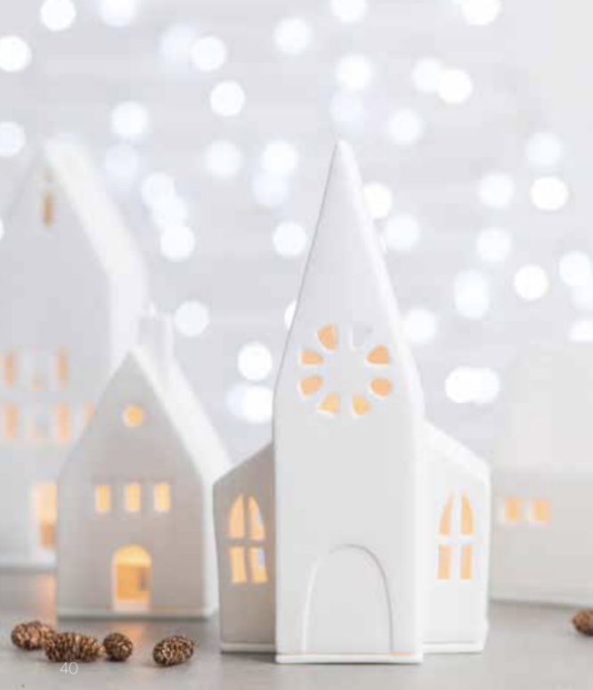 Rader Xmas House, Christmas, lighthouse, tealight, church