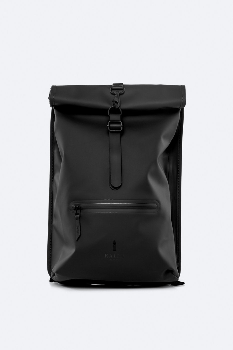 Rains Roll Top Rucksack - Black, Backpack, waterproof