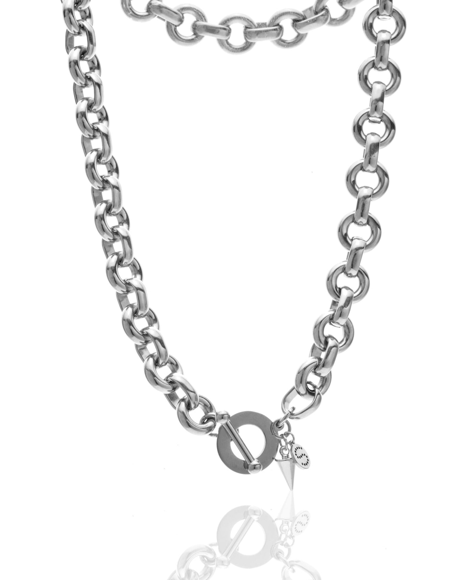 Silk & Steel Heirloom Necklace - Silver