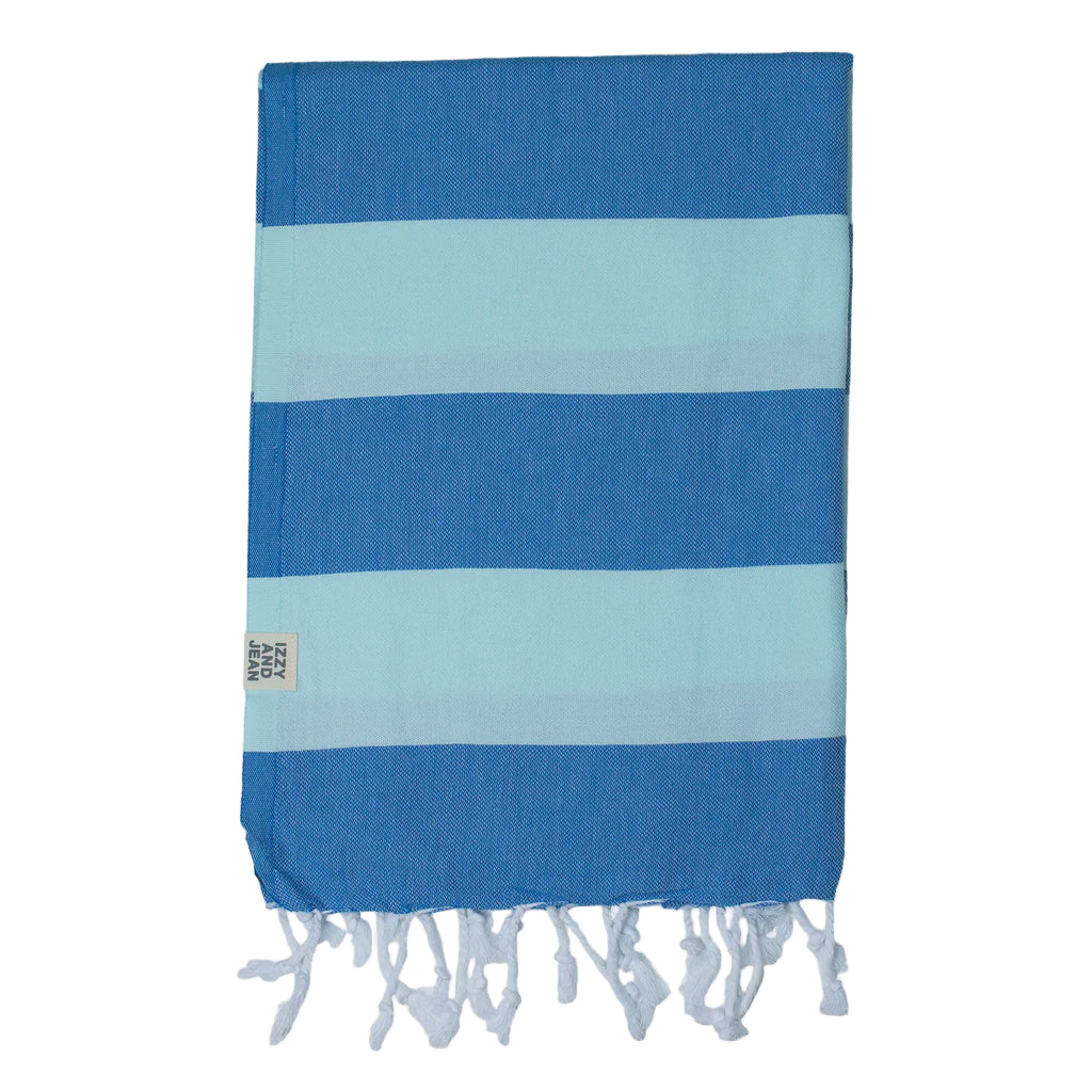 Izzy and Jean Santorini Towel - Royal Blue Mint