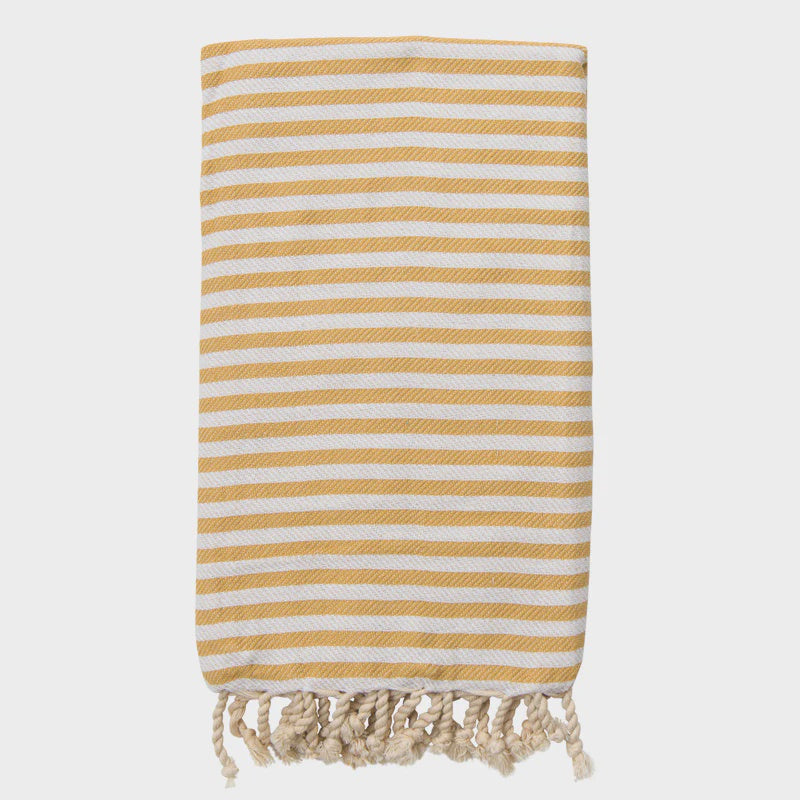 Izzy and Jean St Tropez Turkish Towel - Mustard